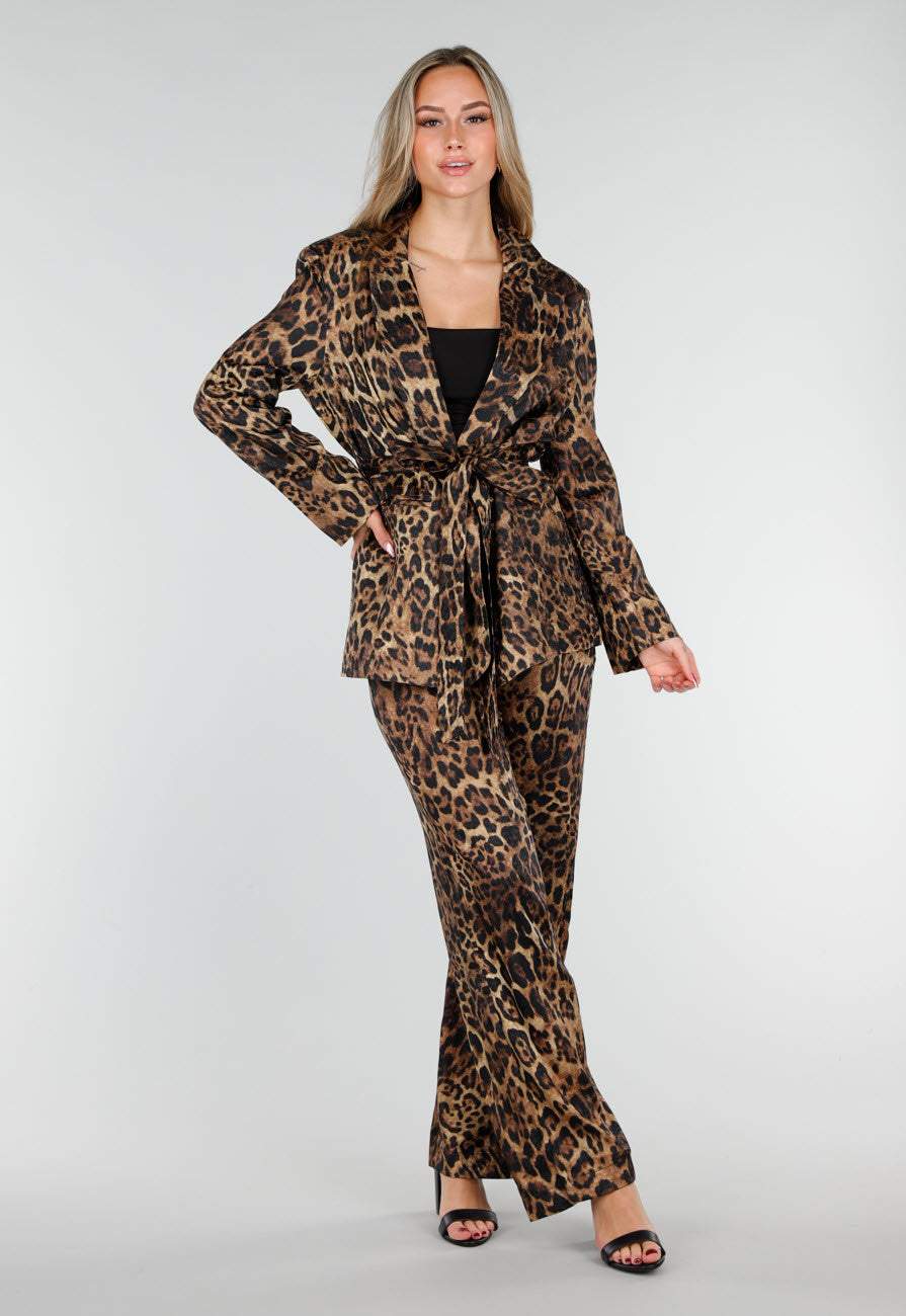 Panterprint Two Piece Set met Blazer en Pantalon