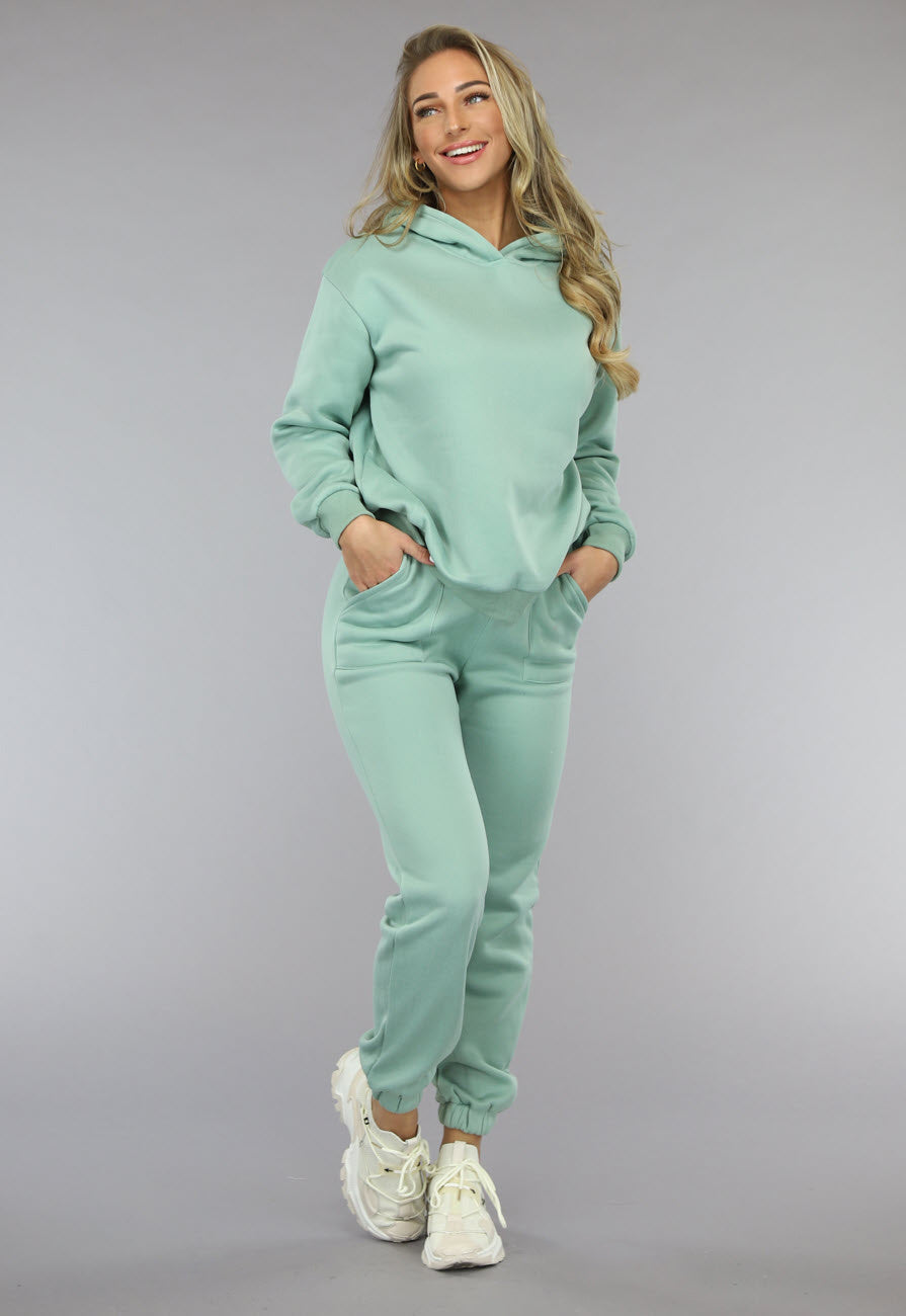 Fleece Joggingpak in Mint