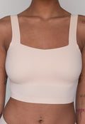 Ecru Naadloze BH Top met Uitneembare Pads