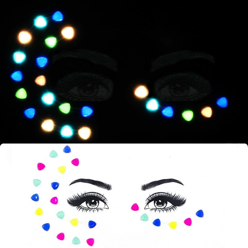 Fluorescerende Gezicht Stickers