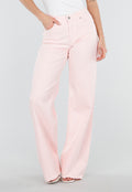 Lichtroze Wide Leg Tall Stretch Jeans van Denim