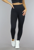 Zwarte Grove Rib Sport Legging met Scrunch