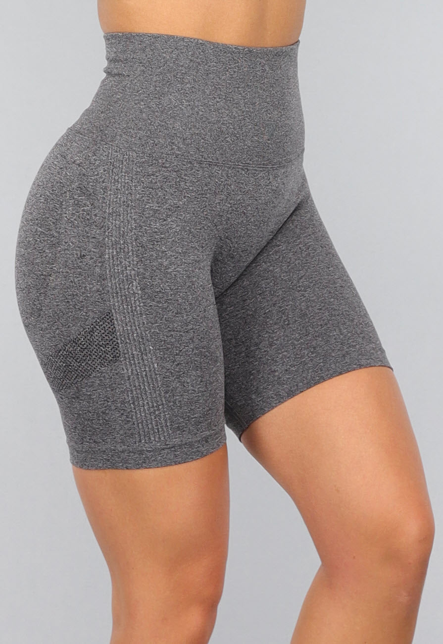 Grijze Fitness Short met Scrunch