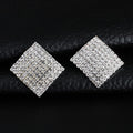 Vierkante Strass Oorbellen
